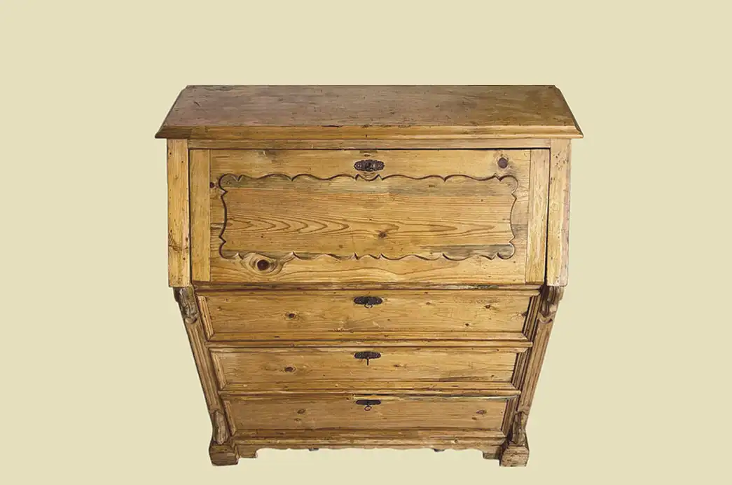 1840er Schreibtisch ANTIK Louis Philippe Biedermeier Klapp Sekretär von 1840 6