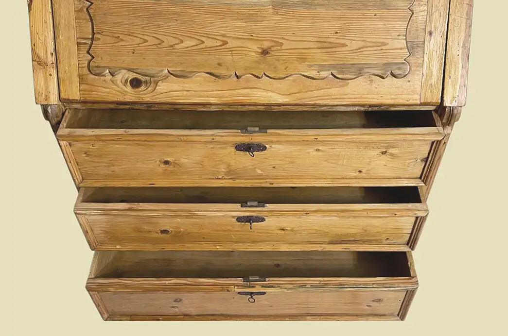 1840er Schreibtisch ANTIK Louis Philippe Biedermeier Klapp Sekretär von 1840 7