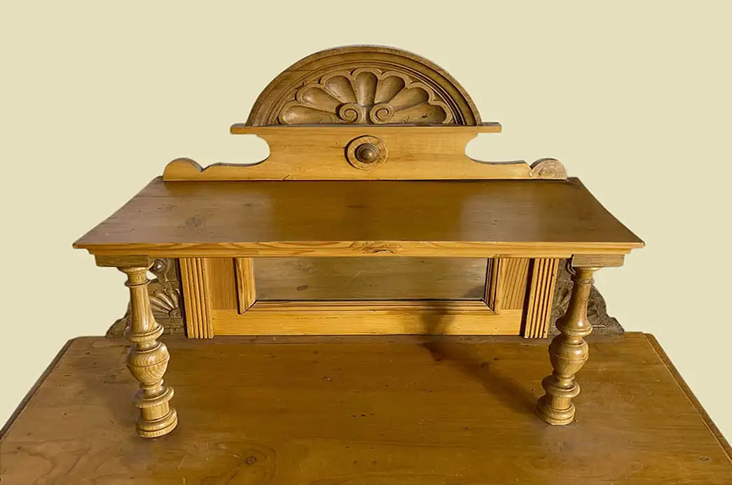 1880er Aufsatz ANTIK Gründerzeit antike Kiefer für Vertiko Kommoden von 1880 2