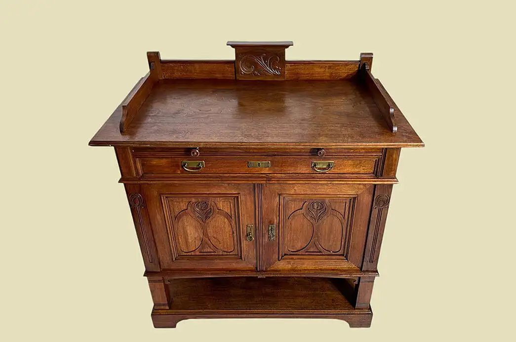 1920er Anrichte Buffet ANTIK Jugendstil Kommode Halbschrank Sideboard von 1920 2