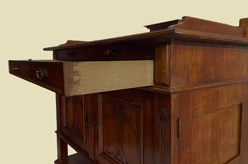 1920er Anrichte Buffet ANTIK Jugendstil Kommode Halbschrank Sideboard von 1920 8