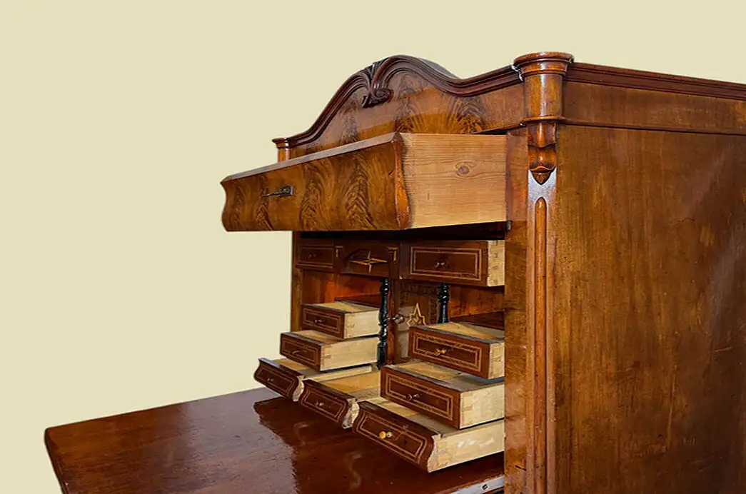 1840er Sekretär ANTIK Louis Philippe Mahagoni Schreibtisch von 1840 10