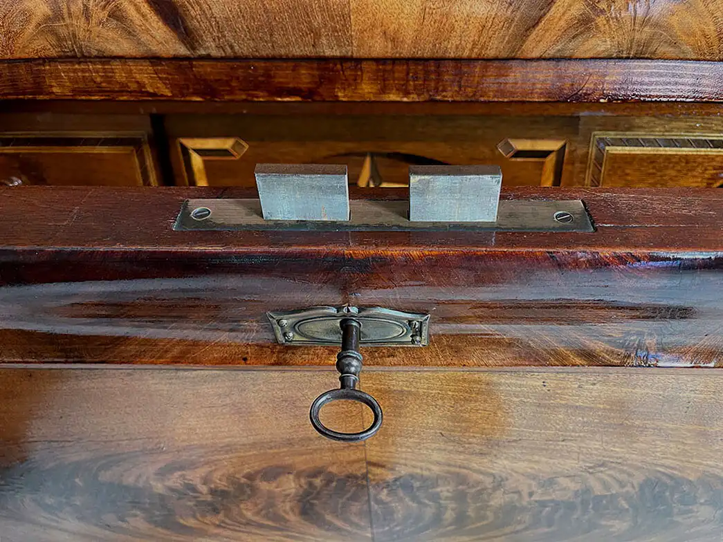 1840er Sekretär ANTIK Louis Philippe Mahagoni Schreibtisch von 1840 11