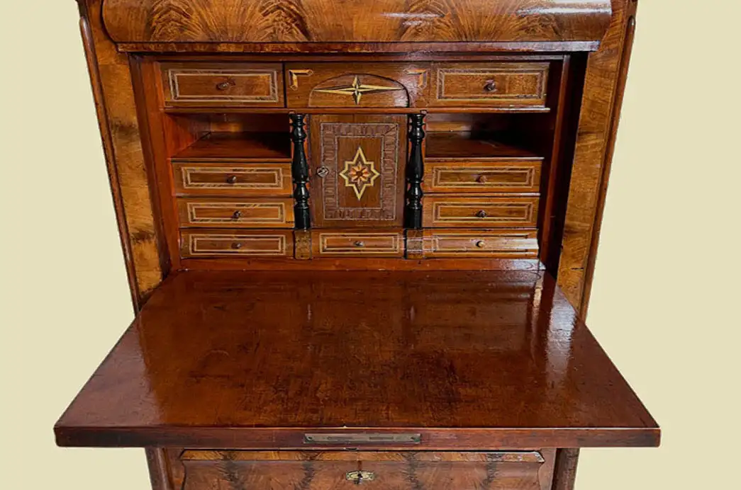 1840er Sekretär ANTIK Louis Philippe Mahagoni Schreibtisch von 1840 5