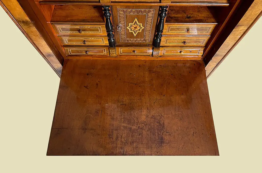 1840er Sekretär ANTIK Louis Philippe Mahagoni Schreibtisch von 1840 6