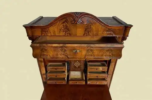 1840er Sekretär ANTIK Louis Philippe Mahagoni Schreibtisch von 1840