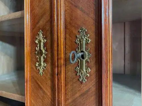 1880er Vitrine ANTIK Gründerzeit Nußbaum Bücherschrank Schrank von 1880
