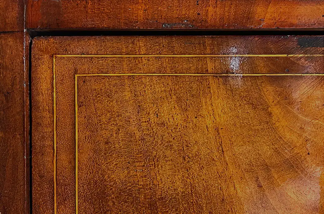 Handpolierte Empire Biedermeier Mahagoni Kommode Herrenkommode von 1820 11