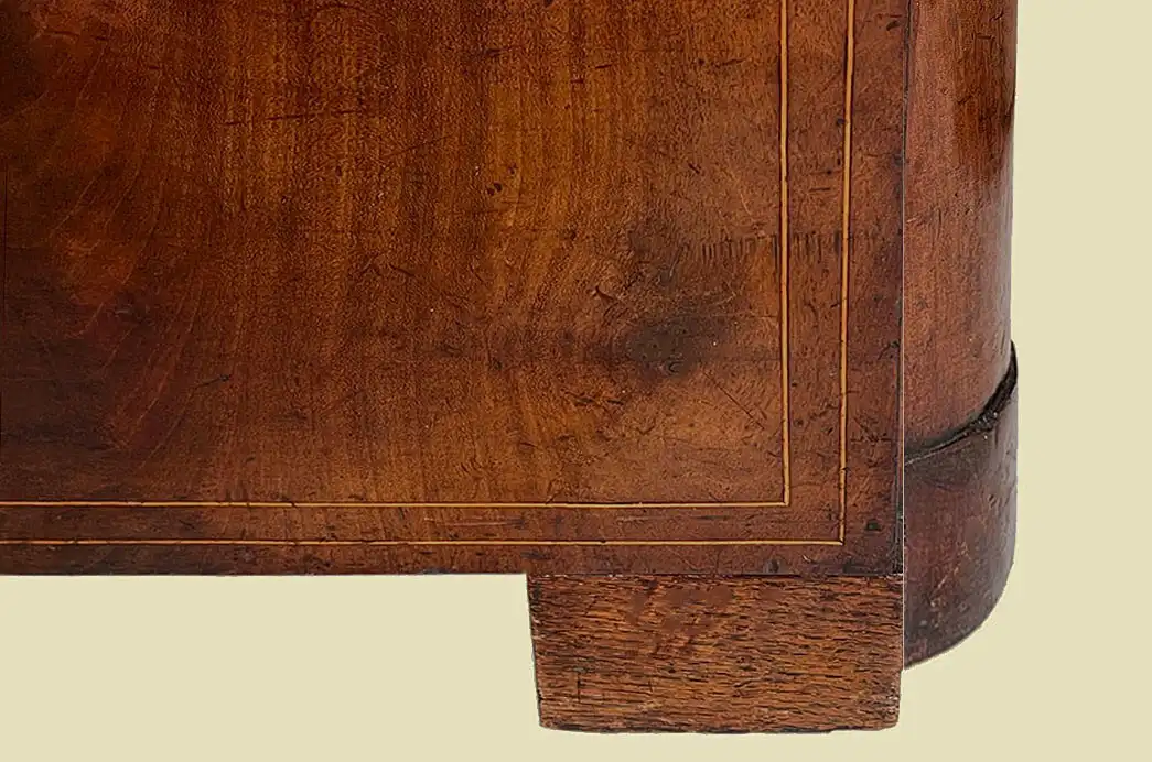 Handpolierte Empire Biedermeier Mahagoni Kommode Herrenkommode von 1820 13