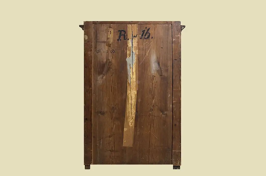 Handpolierte Empire Biedermeier Mahagoni Kommode Herrenkommode von 1820 16