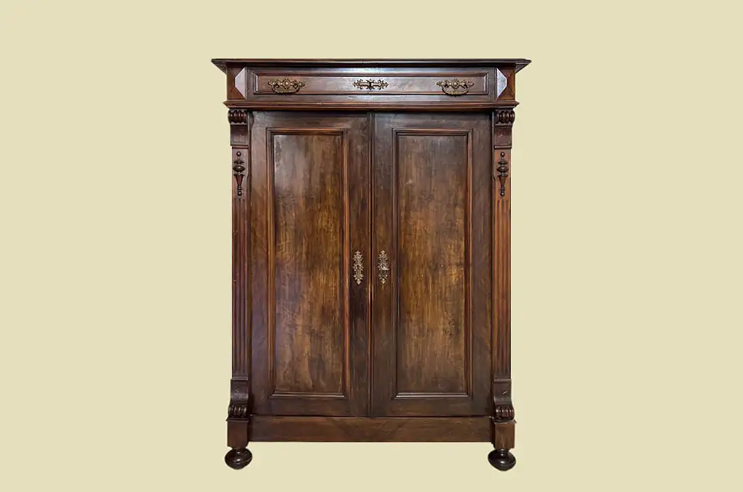 1880er Vertiko Gründerzeit ANTIK Nußbaum Kommode Schrank von 1880