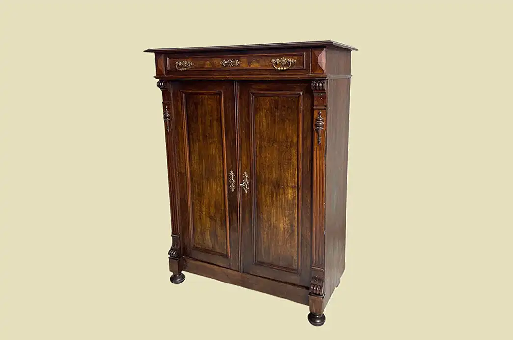 1880er Vertiko Gründerzeit ANTIK Nußbaum Kommode Schrank von 1880 1