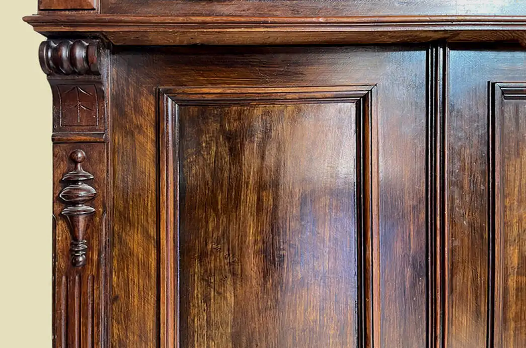 1880er Vertiko Gründerzeit ANTIK Nußbaum Kommode Schrank von 1880 12