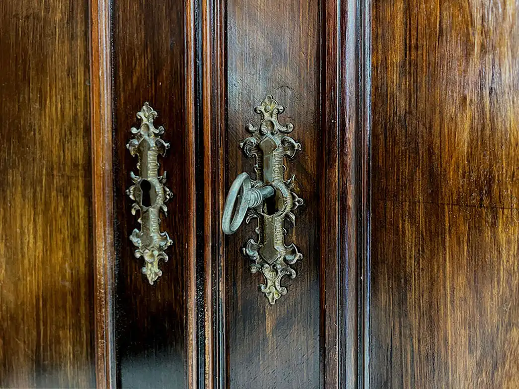 1880er Vertiko Gründerzeit ANTIK Nußbaum Kommode Schrank von 1880 15