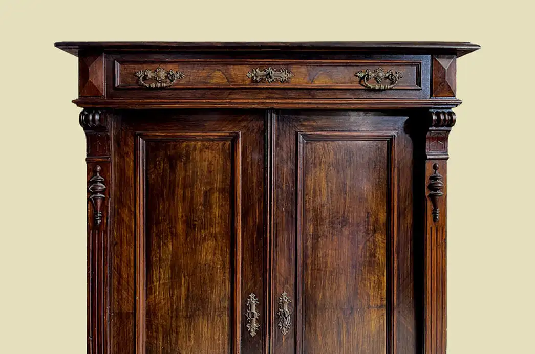 1880er Vertiko Gründerzeit ANTIK Nußbaum Kommode Schrank von 1880 16
