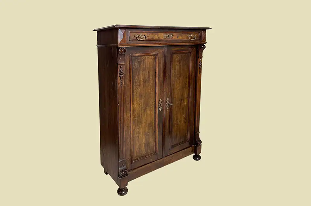 1880er Vertiko Gründerzeit ANTIK Nußbaum Kommode Schrank von 1880 3