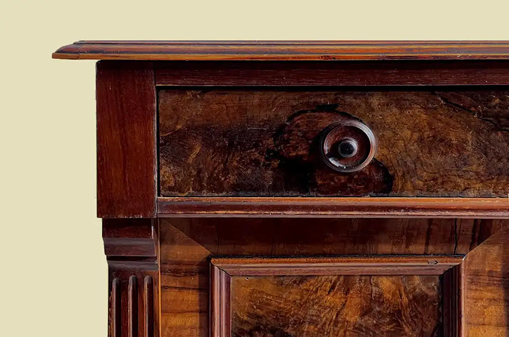 1880er Kommode ANTIK Gründerzeit Nußbaum Halbschrank Schrank von 1880 11