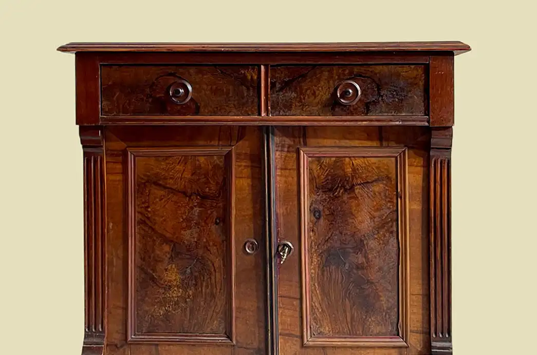 1880er Kommode ANTIK Gründerzeit Nußbaum Halbschrank Schrank von 1880 13