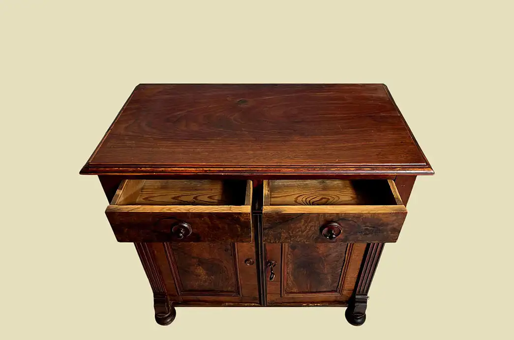 1880er Kommode ANTIK Gründerzeit Nußbaum Halbschrank Schrank von 1880 7