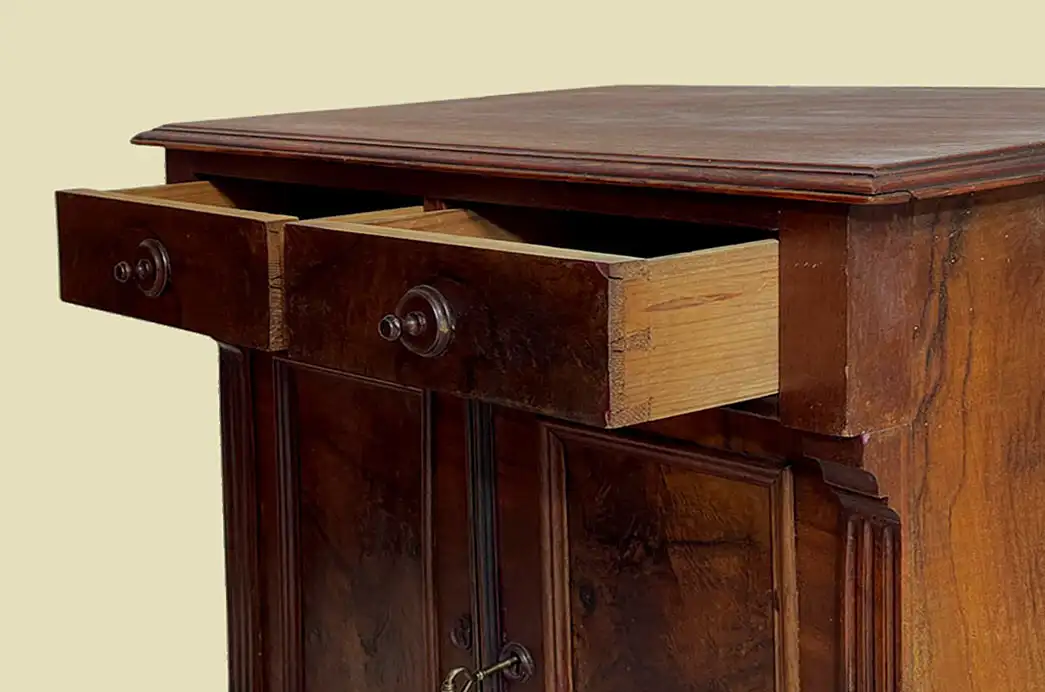 1880er Kommode ANTIK Gründerzeit Nußbaum Halbschrank Schrank von 1880 9