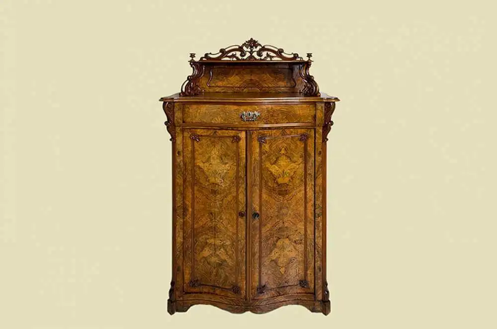 1840er Vertiko ANTIK Louis Philippe Nußbaum Schrank Kommode von 1840 0