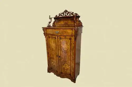 1840er Vertiko ANTIK Louis Philippe Nußbaum Schrank Kommode von 1840