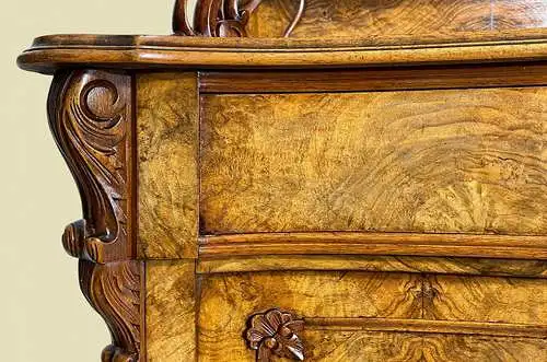 1840er Vertiko ANTIK Louis Philippe Nußbaum Schrank Kommode von 1840
