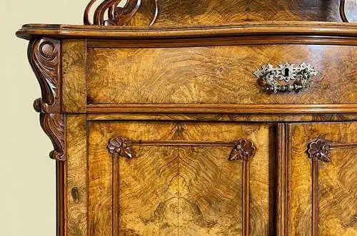 1840er Vertiko ANTIK Louis Philippe Nußbaum Schrank Kommode von 1840