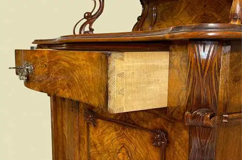 1840er Vertiko ANTIK Louis Philippe Nußbaum Schrank Kommode von 1840
