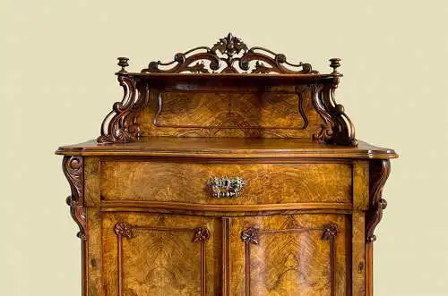 1840er Vertiko ANTIK Louis Philippe Nußbaum Schrank Kommode von 1840