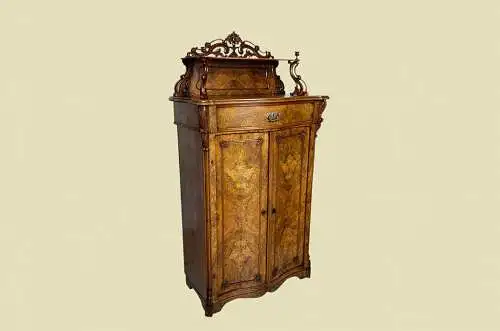 1840er Vertiko ANTIK Louis Philippe Nußbaum Schrank Kommode von 1840