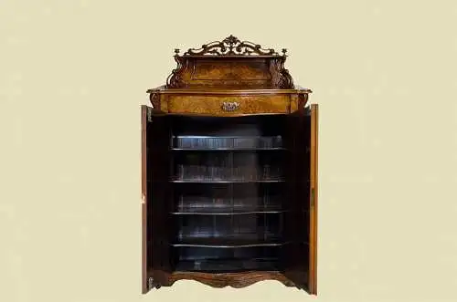 1840er Vertiko ANTIK Louis Philippe Nußbaum Schrank Kommode von 1840