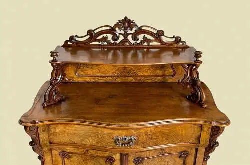 1840er Vertiko ANTIK Louis Philippe Nußbaum Schrank Kommode von 1840