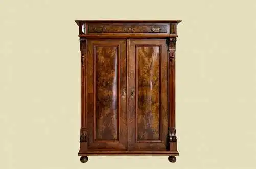 1880er Vertiko Gründerzeit ANTIK Nußbaum Kommode Schrank von 1880
