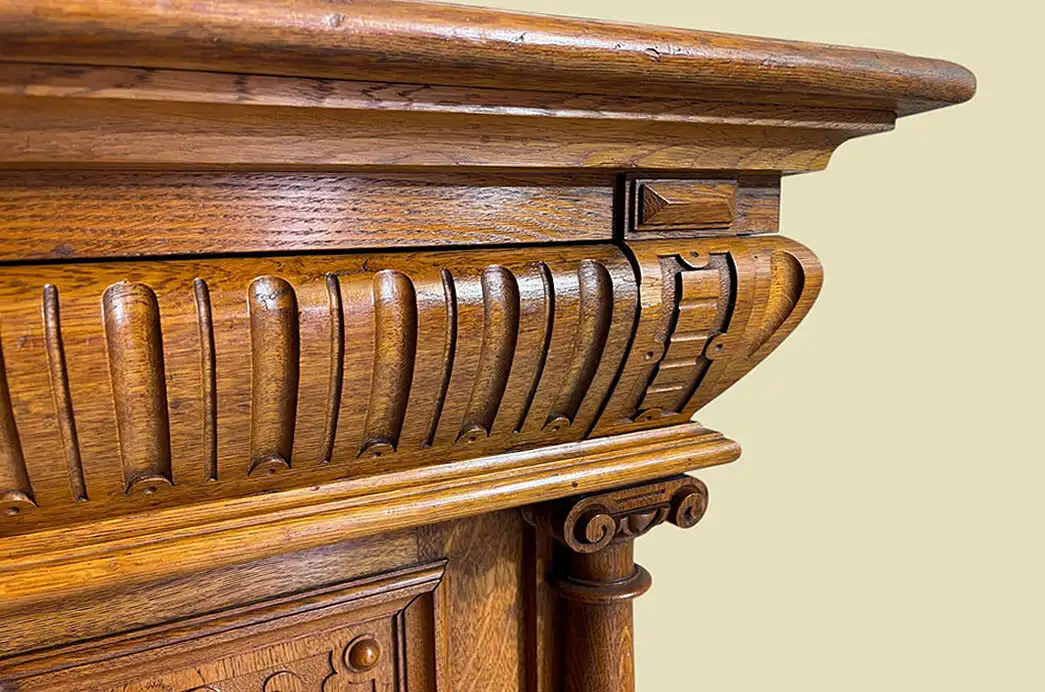1880er Säulen Kommode ANTIK Gründerzeit Eiche Anrichte Sideboard von 1880 17