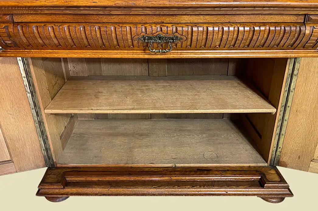 1880er Säulen Kommode ANTIK Gründerzeit Eiche Anrichte Sideboard von 1880 5