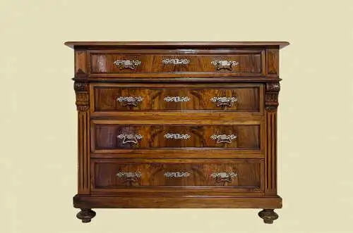 1880er Kommode ANTIK Gründerzeit Nußbaum Sideboard Schrank von 1880
