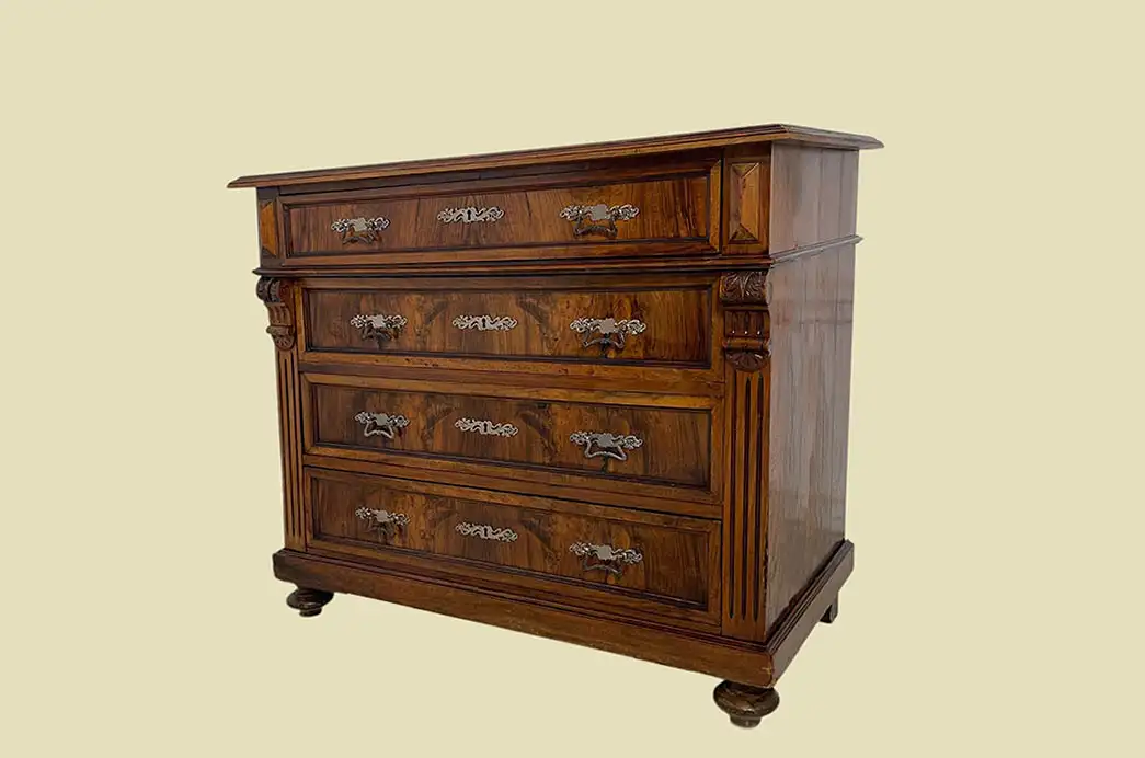 1880er Kommode ANTIK Gründerzeit Nußbaum Sideboard Schrank von 1880 1