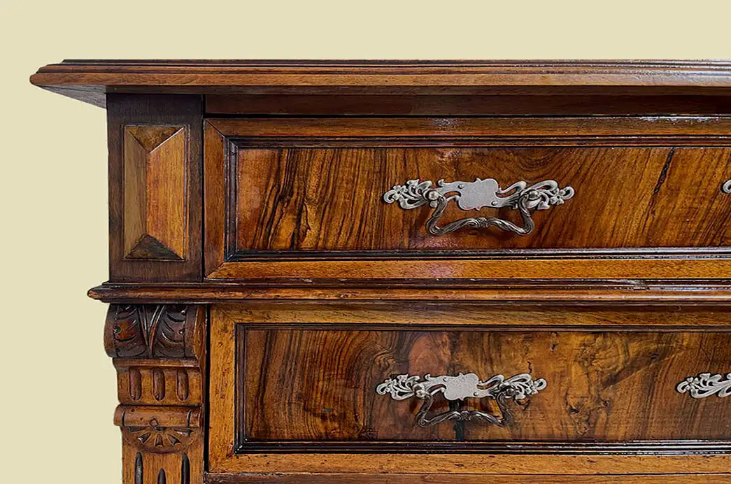 1880er Kommode ANTIK Gründerzeit Nußbaum Sideboard Schrank von 1880 10