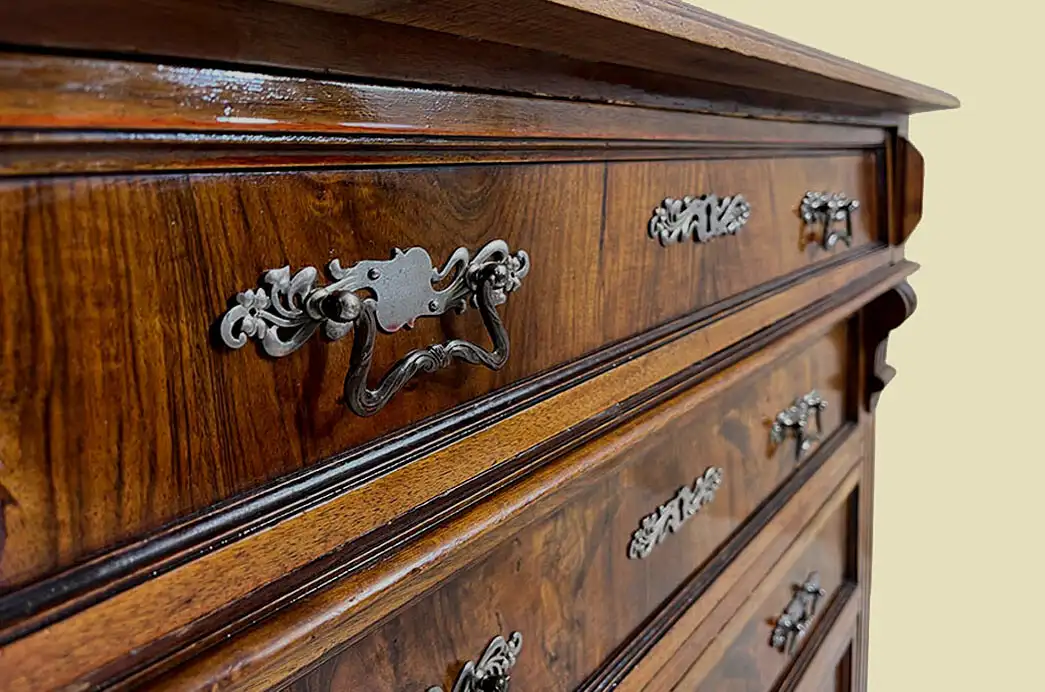 1880er Kommode ANTIK Gründerzeit Nußbaum Sideboard Schrank von 1880 11
