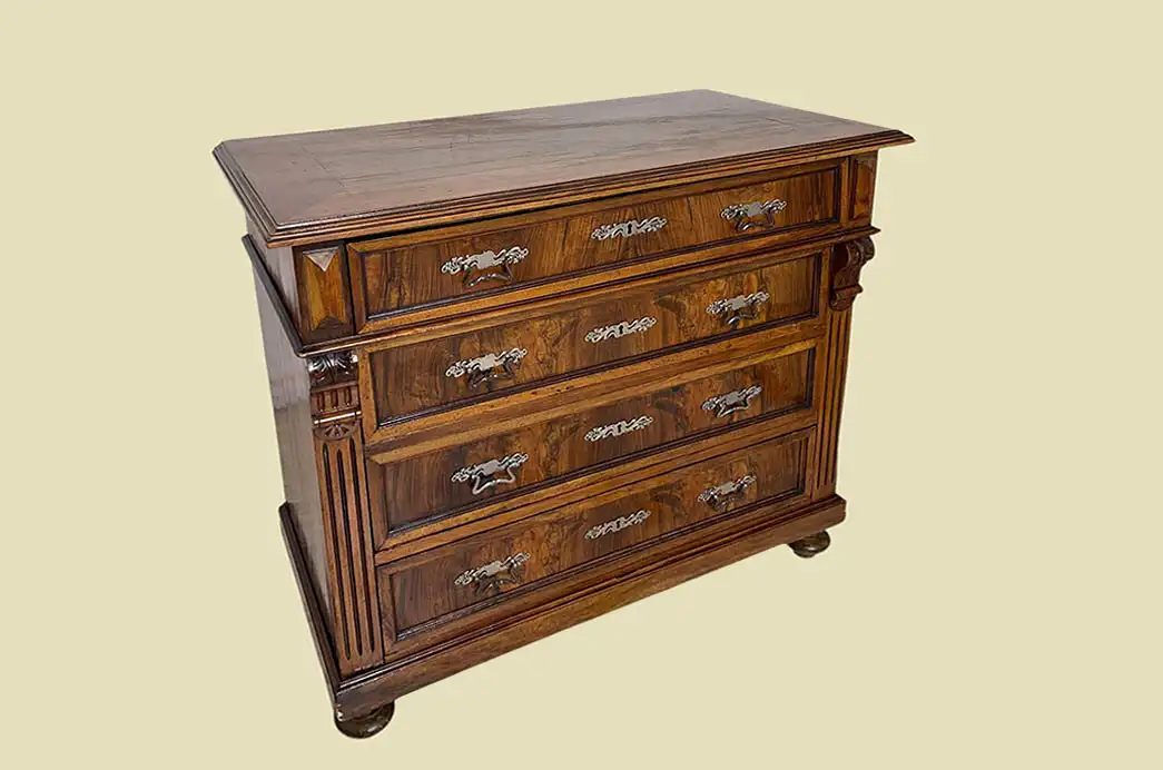 1880er Kommode ANTIK Gründerzeit Nußbaum Sideboard Schrank von 1880 3