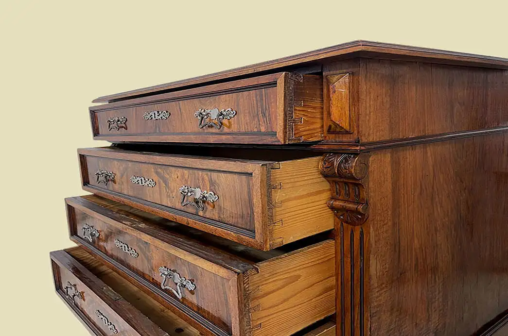 1880er Kommode ANTIK Gründerzeit Nußbaum Sideboard Schrank von 1880 5