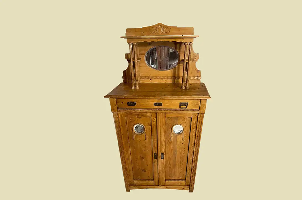 1920er Vertiko ANTIK Jugendstil Nußbaum Aufsatz Kommode Schrank von 1920 2