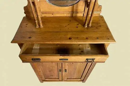 1920er Vertiko ANTIK Jugendstil Nußbaum Aufsatz Kommode Schrank von 1920