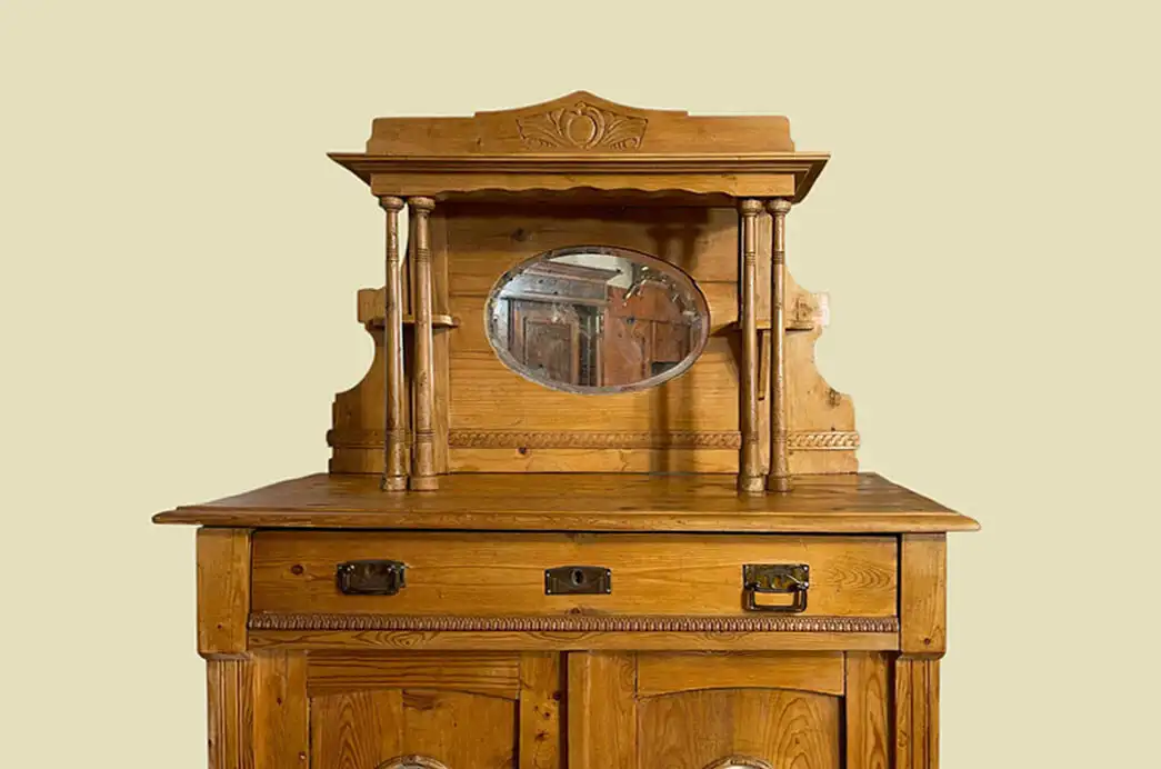 1920er Vertiko ANTIK Jugendstil Nußbaum Aufsatz Kommode Schrank von 1920 8