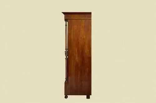1880er Kleiderschrank ANTIK Gründerzeit Nußbaum Säulen Schrank von 1880