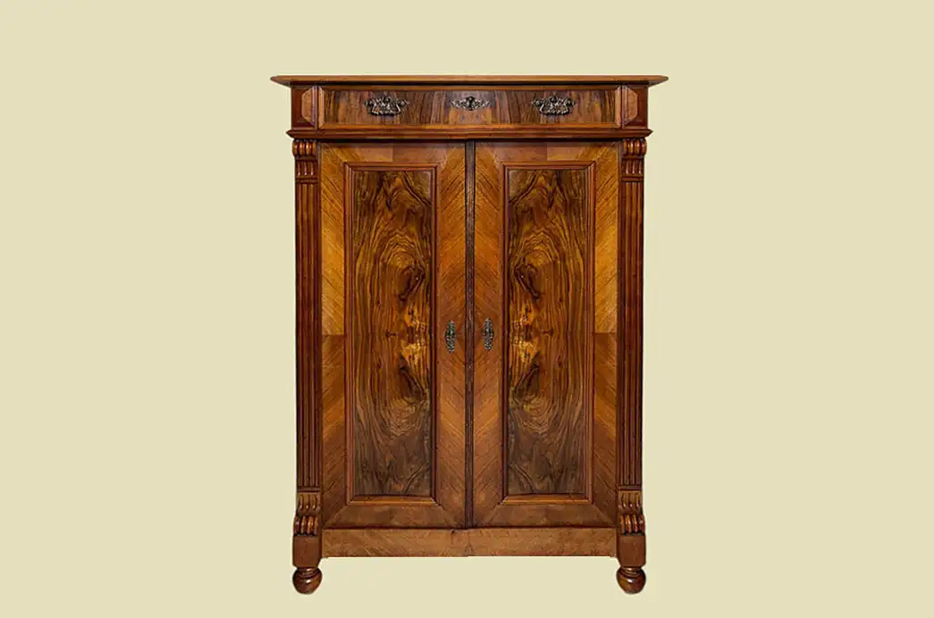 1880er Vertiko Gründerzeit ANTIK Nußbaum Kommode Schrank von 1880