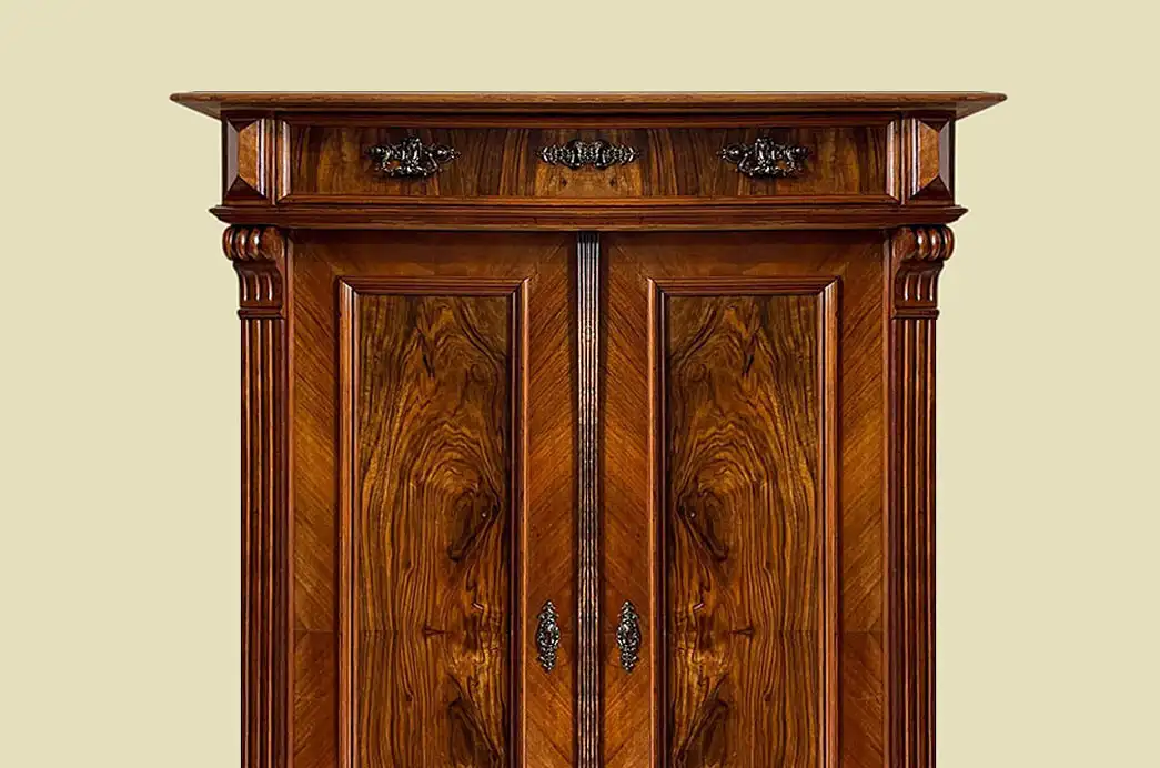 1880er Vertiko Gründerzeit ANTIK Nußbaum Kommode Schrank von 1880 16