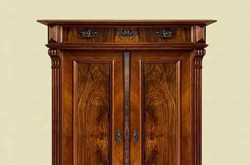 1880er Vertiko Gründerzeit ANTIK Nußbaum Kommode Schrank von 1880