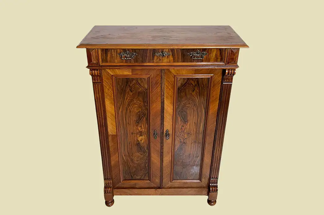 1880er Vertiko Gründerzeit ANTIK Nußbaum Kommode Schrank von 1880 2